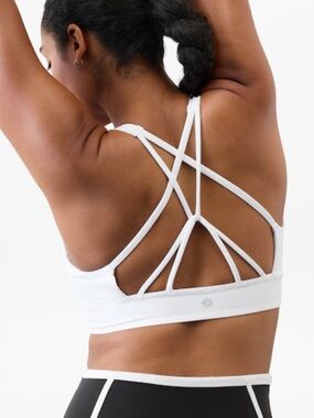 Athleta White Solace Sports Bra
